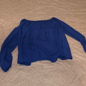 Blue off the shoulder top